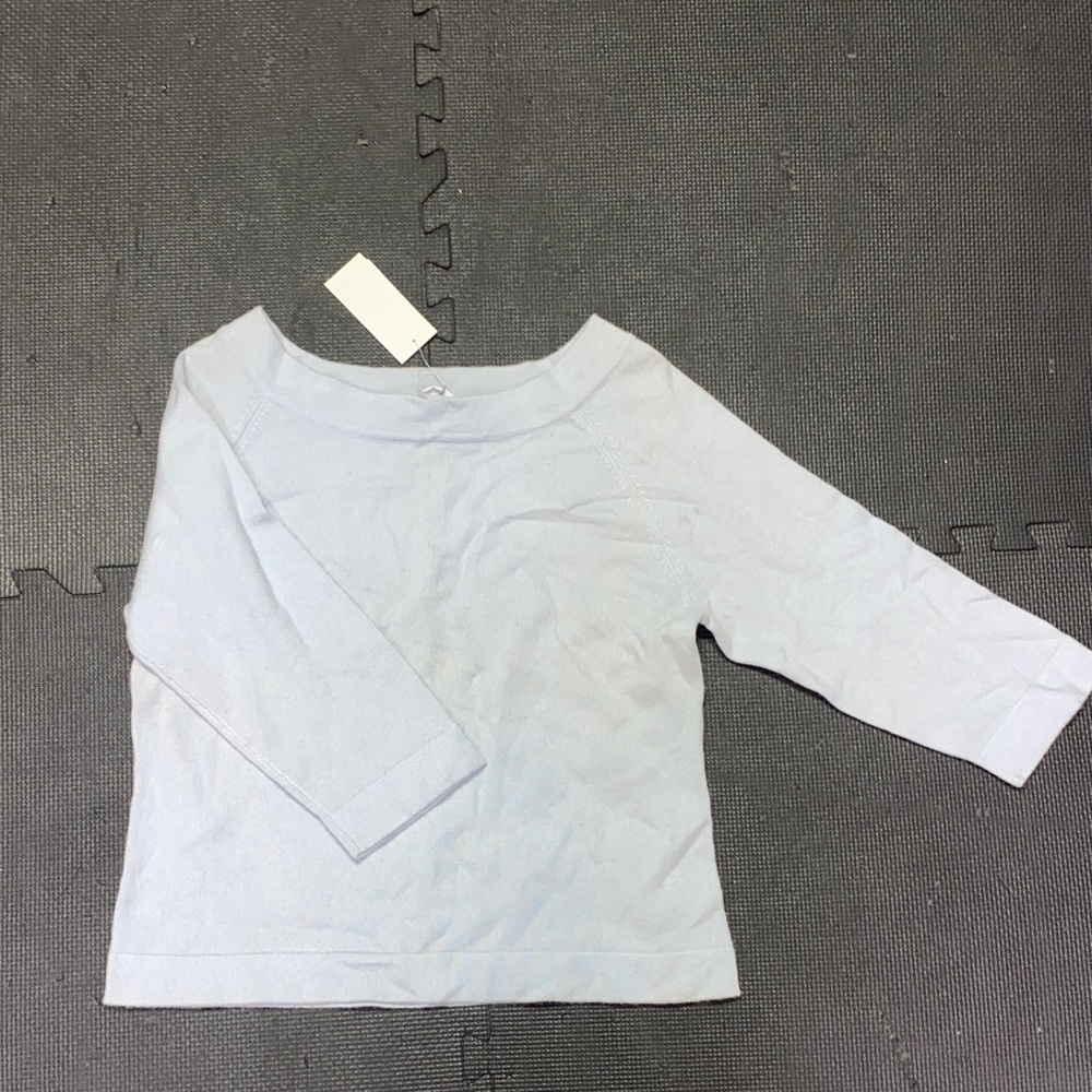 Elegant Sky Blue Women's Crew Neck Sweater